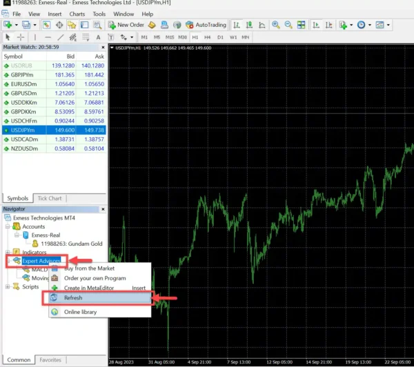 Figure 9: Refreshing EA