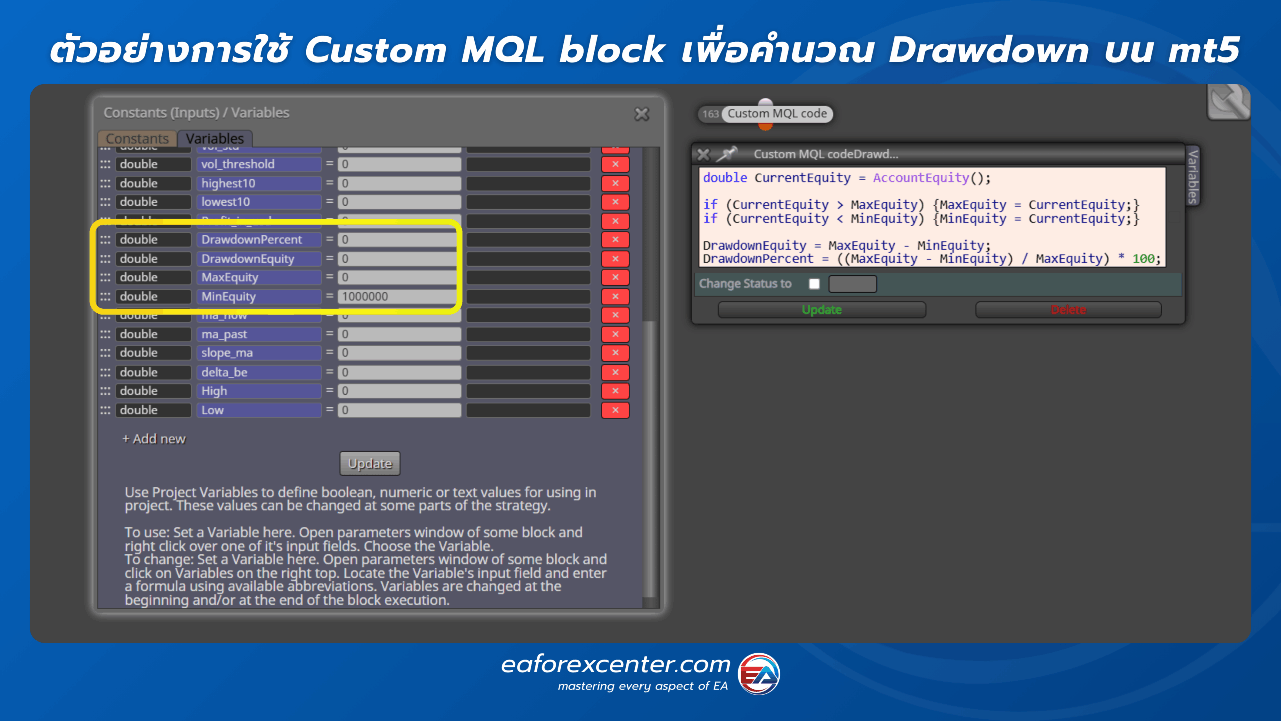 Drawdown fxDreema mt5